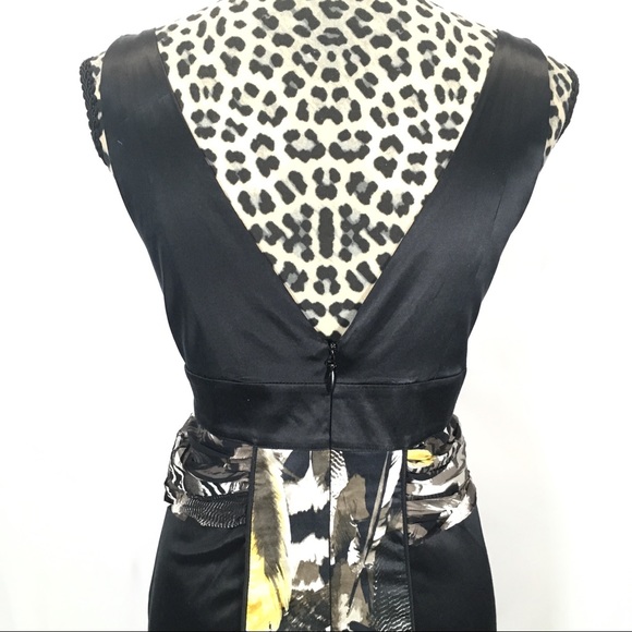 NWT ; Sophisticated, alluring and classic Bebe Sleeveless Deep V-Neck Dress. - Picture 7 of 8